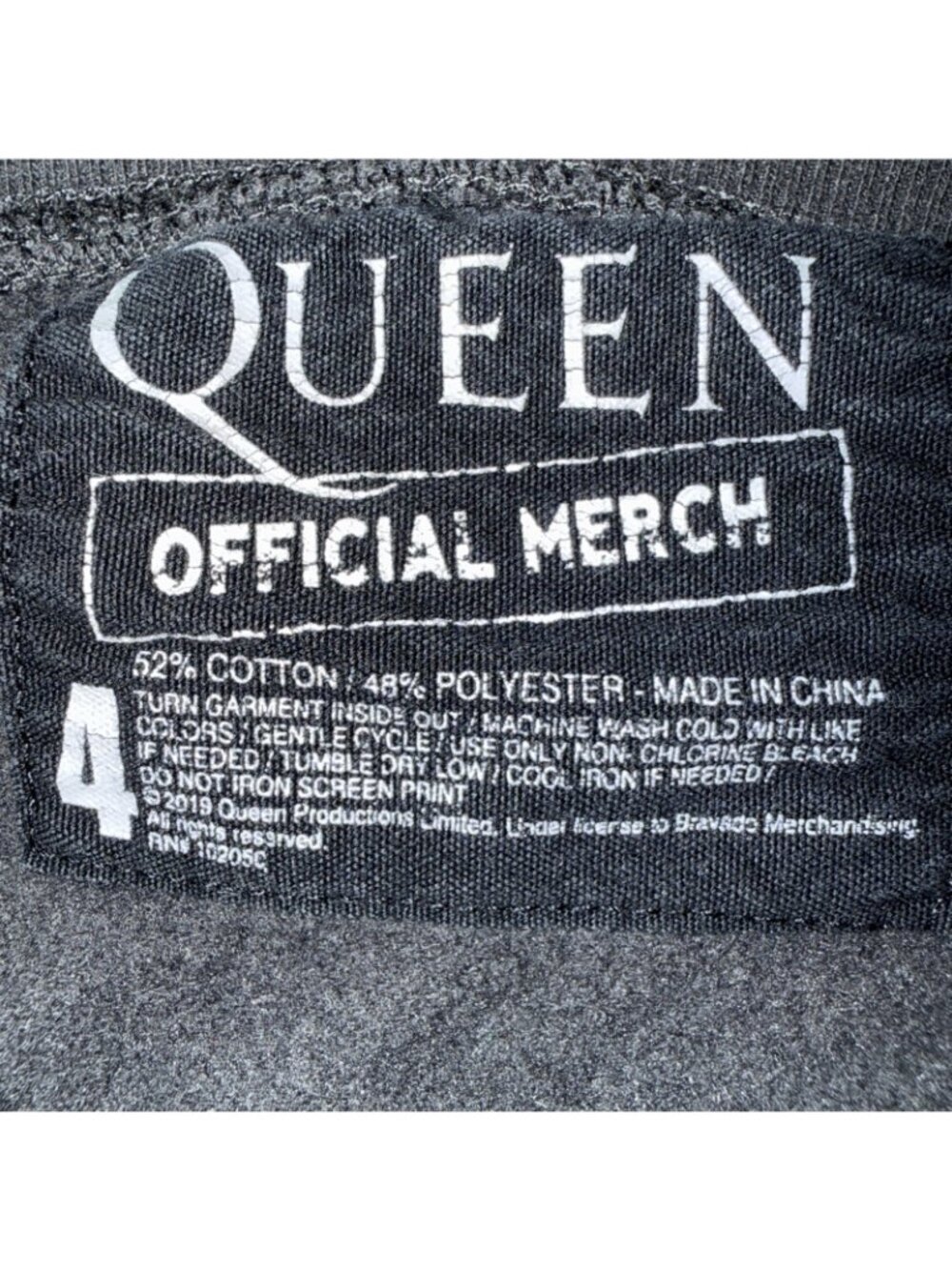 Queen Gold Crest Graphic Sweat Shirt Large XXL Gray Official Merchandise SPOTS - Picture 4 of 12